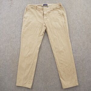 Mr Marvis Pants Mens 38 Flat Front Chinos Cooler Days Elastic Waist Mid Rise